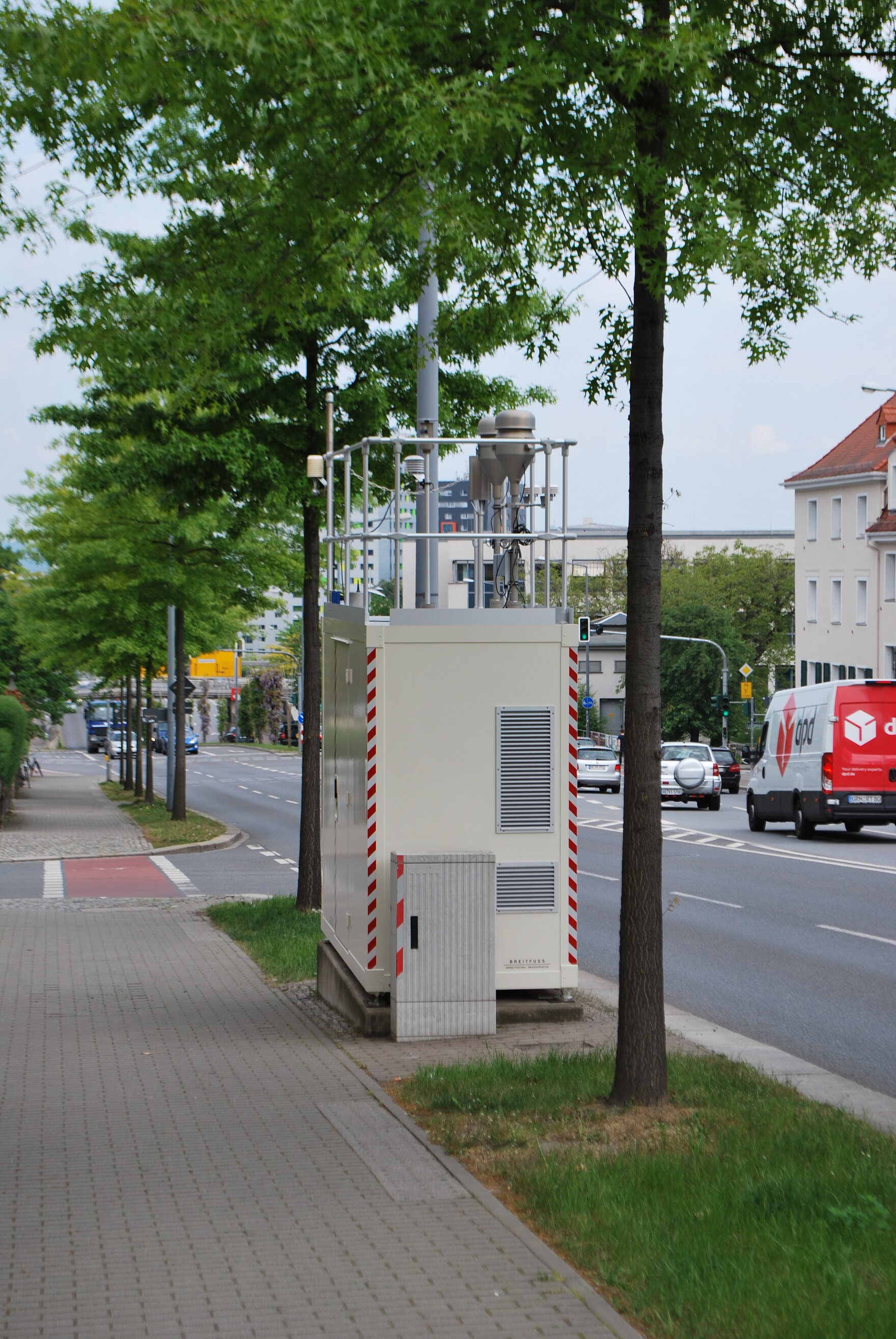 Messcontainer an der Bergstraße in Dresden