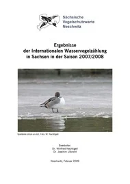 Ansicht der Broschüre "Wasservogelbericht Sachsen Saison 2007/2008"
